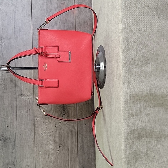 Kate Spade Red Saffiano Leather Satchel Crossbody Shoulder Bag w/ Wallet - Picture 2 of 16